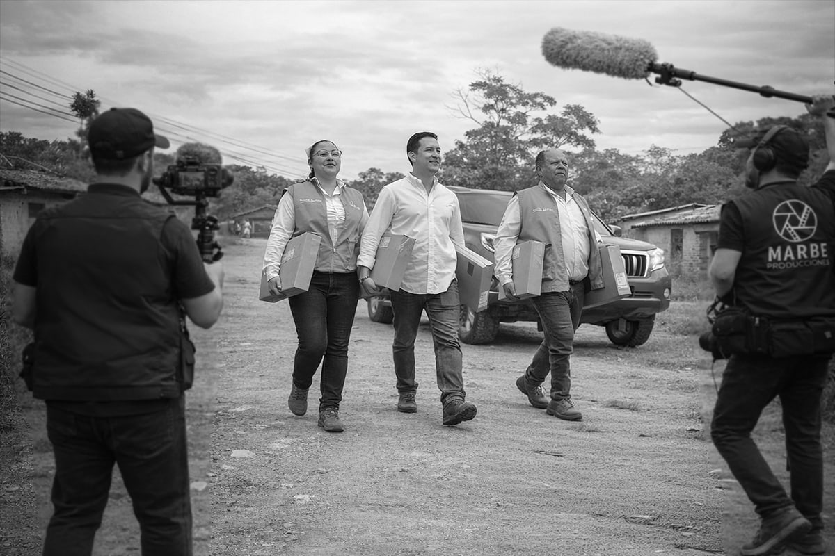 Behind the scenes — Set de rodaje